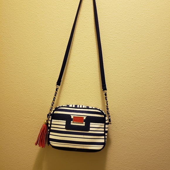 Betsey Johnson Red, White & Blue Stripe Crossbody - Picture 3 of 6
